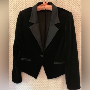 Vintage black velvet blazer